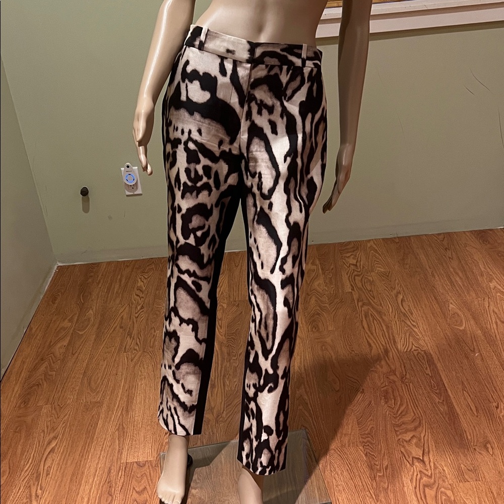 Diane Von Furstenberg Animal Print Pants Size 8